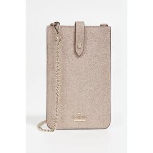 Kate Spade Rose Gold Glitter Phone Purse North South Tab, Crossbody, NWOT